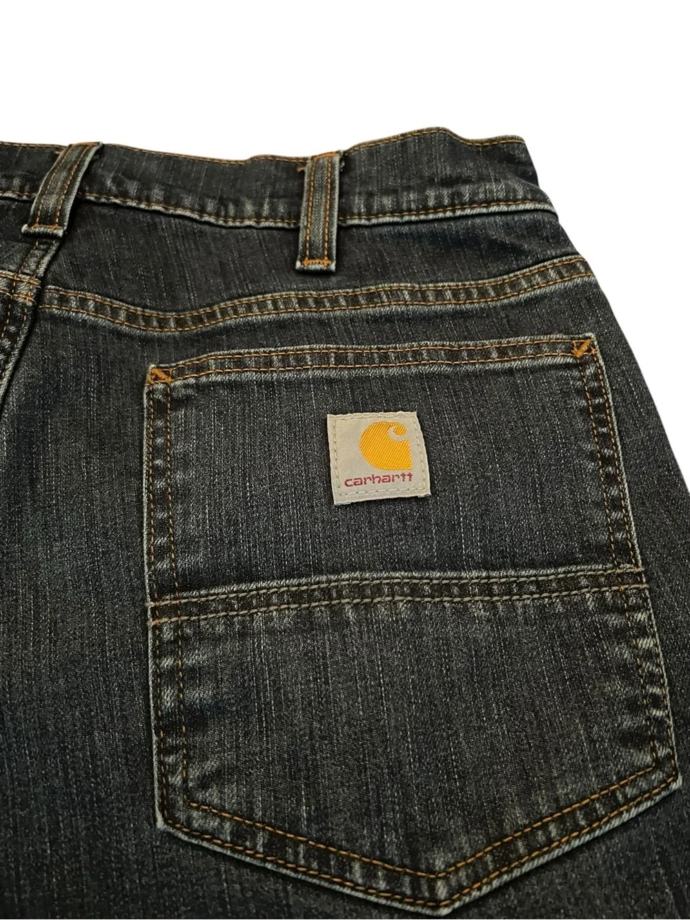 Carhartt Men's Straight Cut Relaxed Fit Jeans - Dark Indigo - Lined 31 x 32